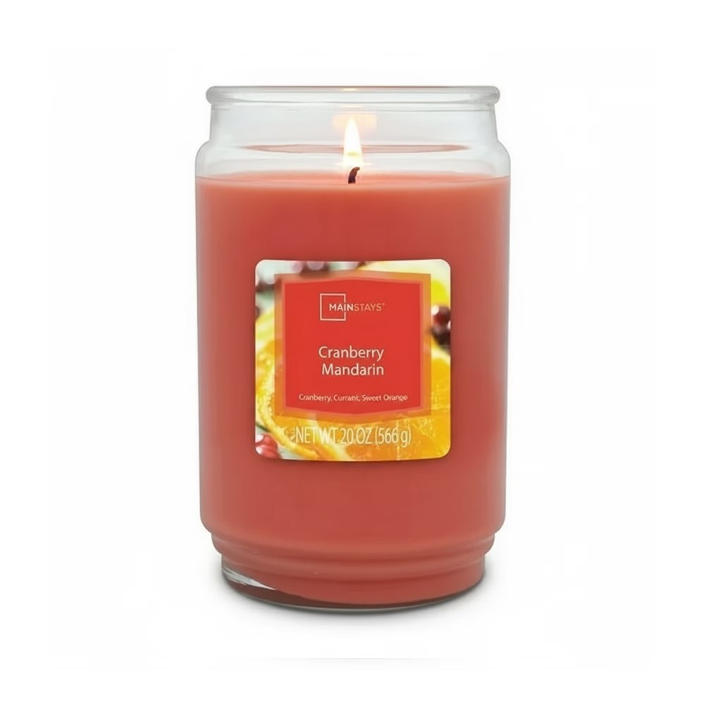 Home Fragrance Us - Cranberry Mandarin Scented Candle Glass Jar
