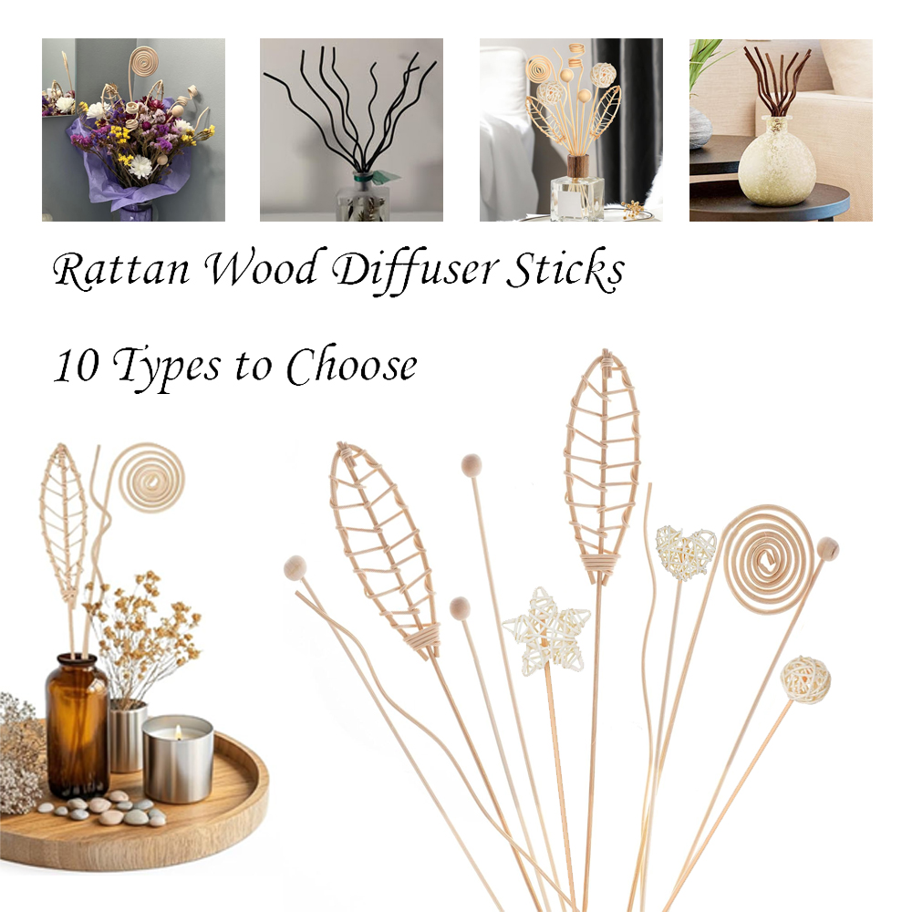 Home Fragrance Refill - 5/15Pcs Long Wavy Rattan Reed Diffuser