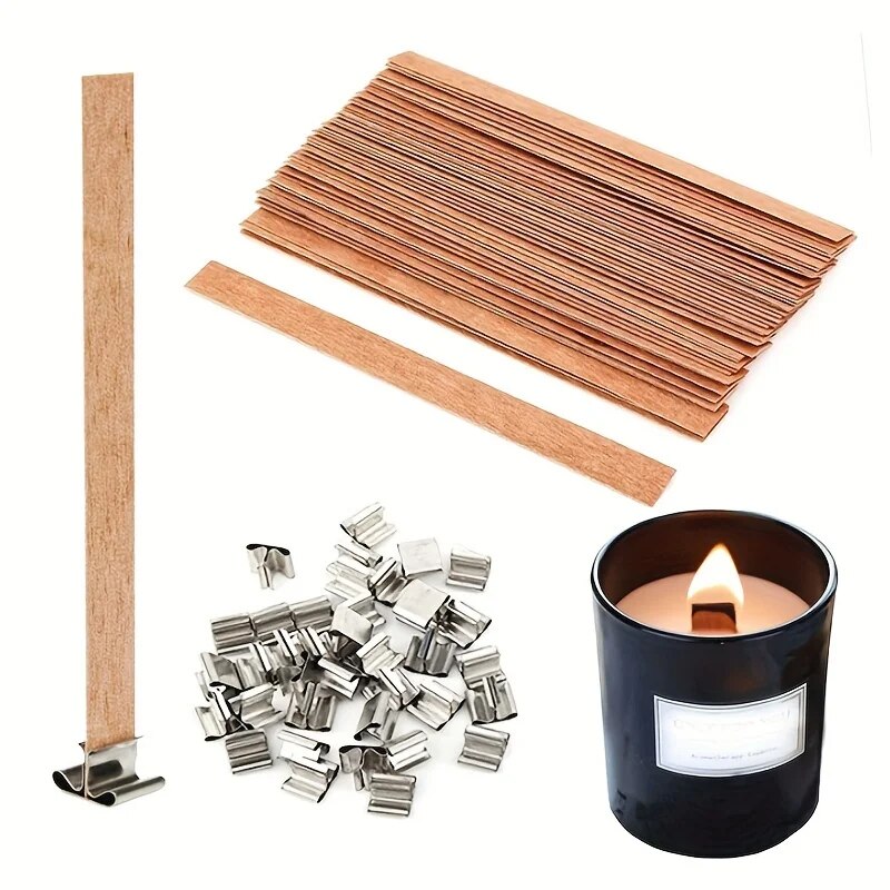 Wooden Wick Candle - 30pcs High Quality Wooden Candle Wick