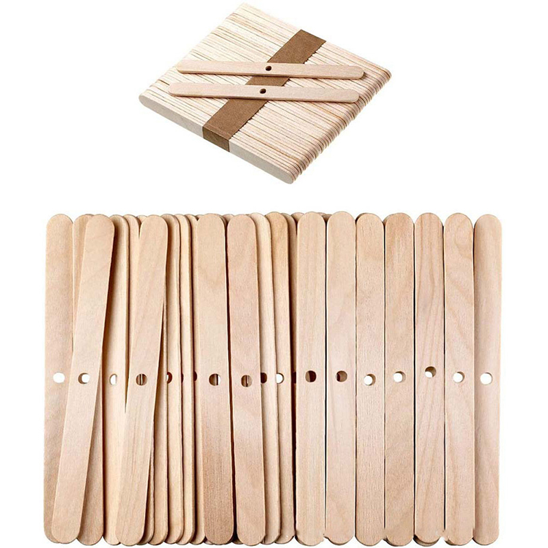 Wooden Wick Candle - ●50PCS Wooden Candle Wick Holders Candles