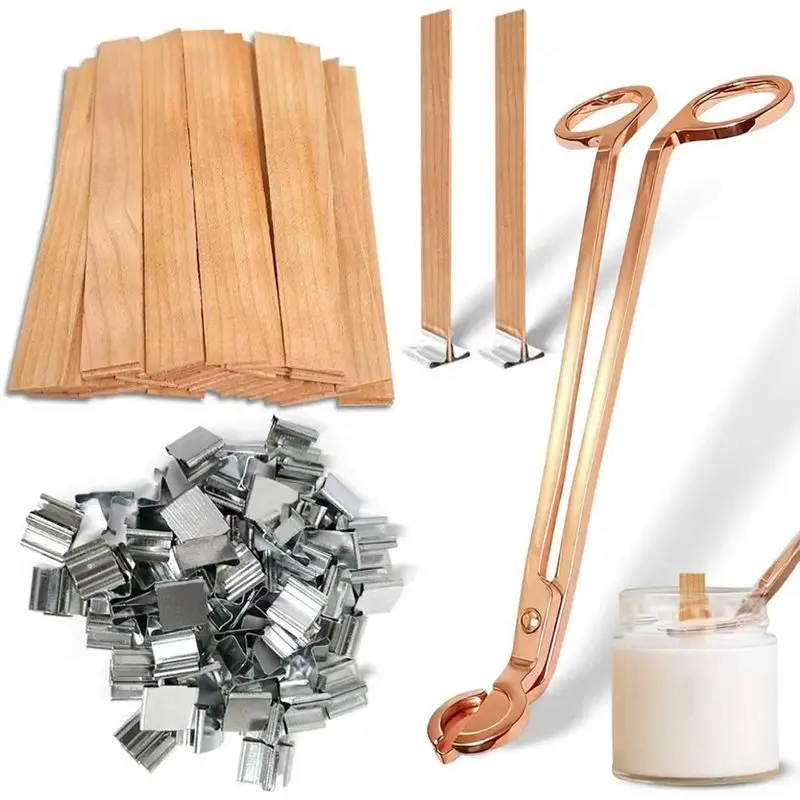 Wooden Wick Candle - 100Pcs Premium Wooden Candle Wicks with
