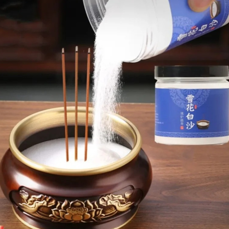 Smokeless Incense Stick - 500g White Sand Incense Burner Filled