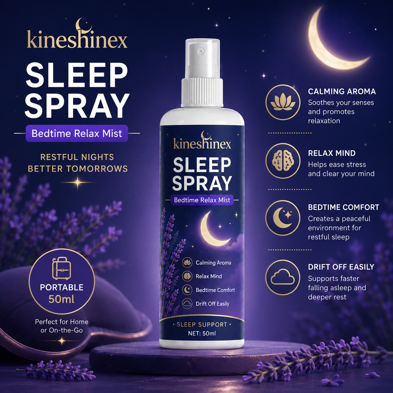 Lavender Pillow Spray - Sleep Spray – Bedtime Relax Mist