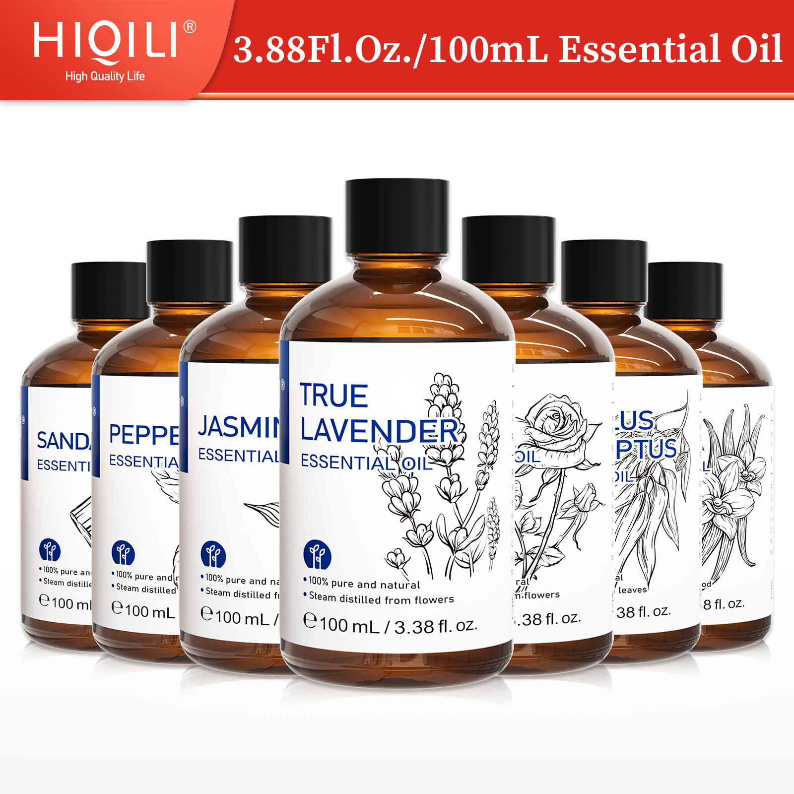 Home Fragrance Units - HIQILI 100% Natural,100mL Essential Oil Used