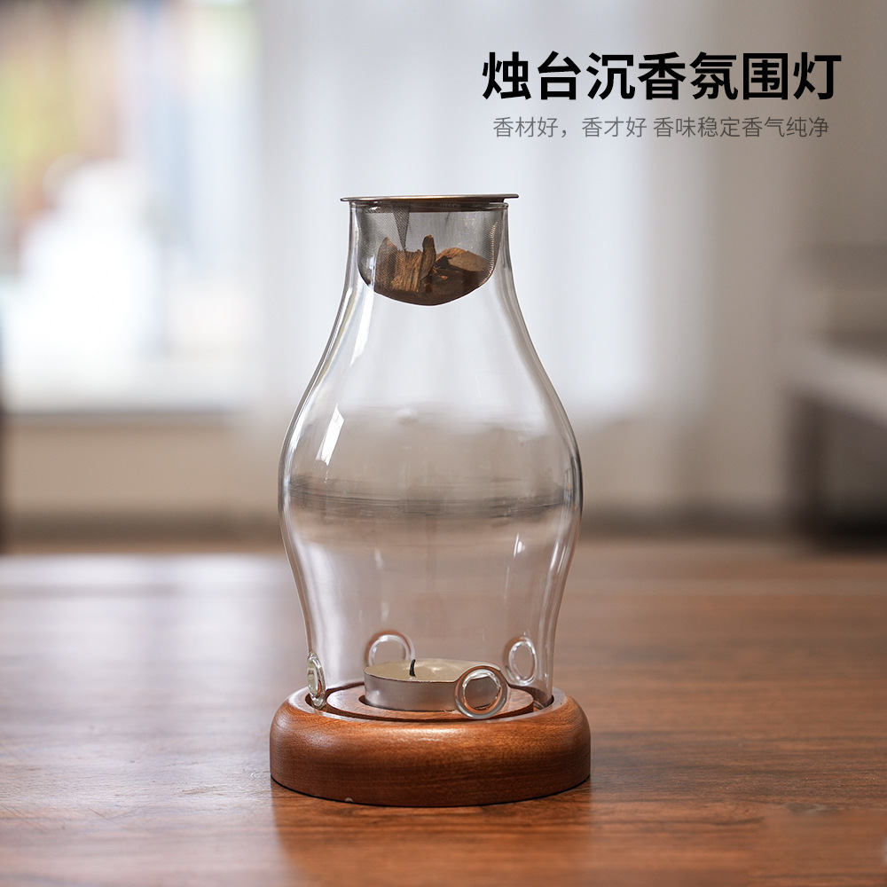 Transparent Glass Candle Holde - огляд і ціна Home Fragrance Lamp
