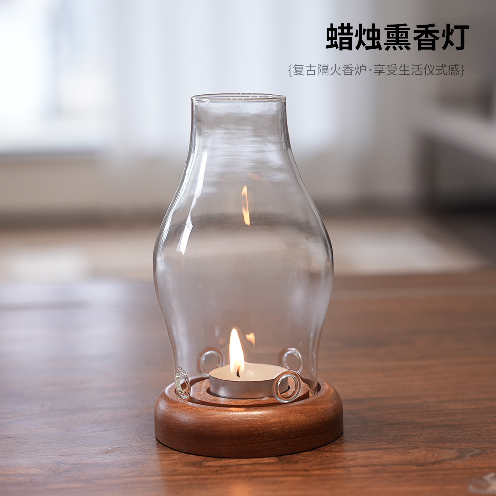 Transparent Glass Candle Holde - огляд і ціна Home Fragrance Lamp