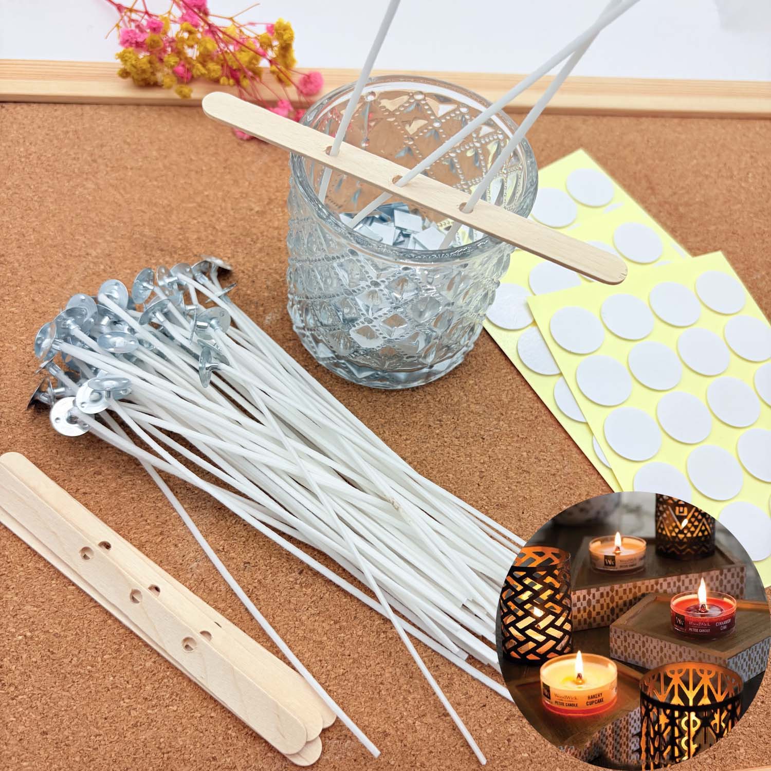 1 SET Candle Making DIY Kits S - огляд і ціна Wooden Wick Candle