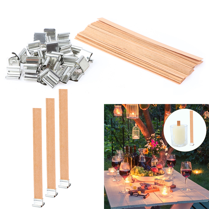 10set 13cm Wooden Candles Wick - огляд і ціна Wooden Wick Candle