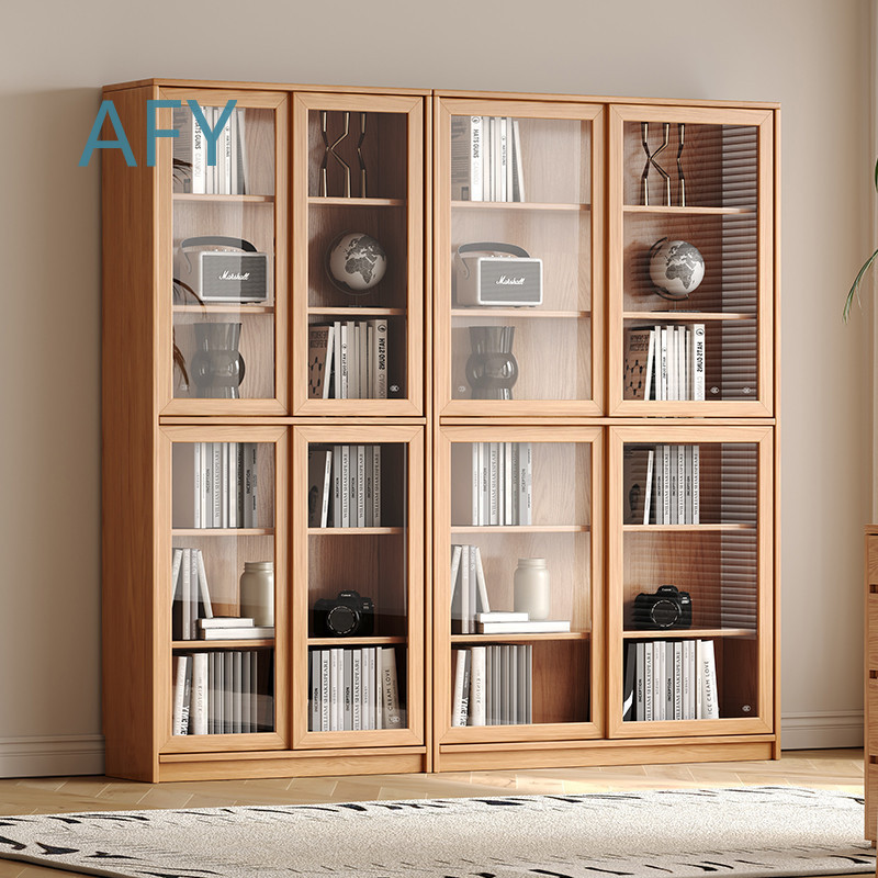 Solid Oak Bookcase with Slidin - огляд і ціна Muji Home Storage