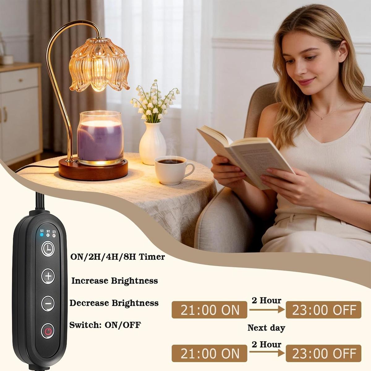 Candle Warmer Lamp With Timer  - огляд і ціна Home Fragrance Lamp