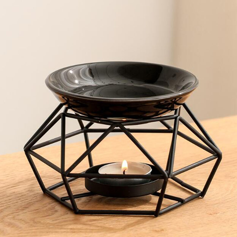 Ceramic Bowl Iron Rack Black C - огляд і ціна Home Fragrance Lamp