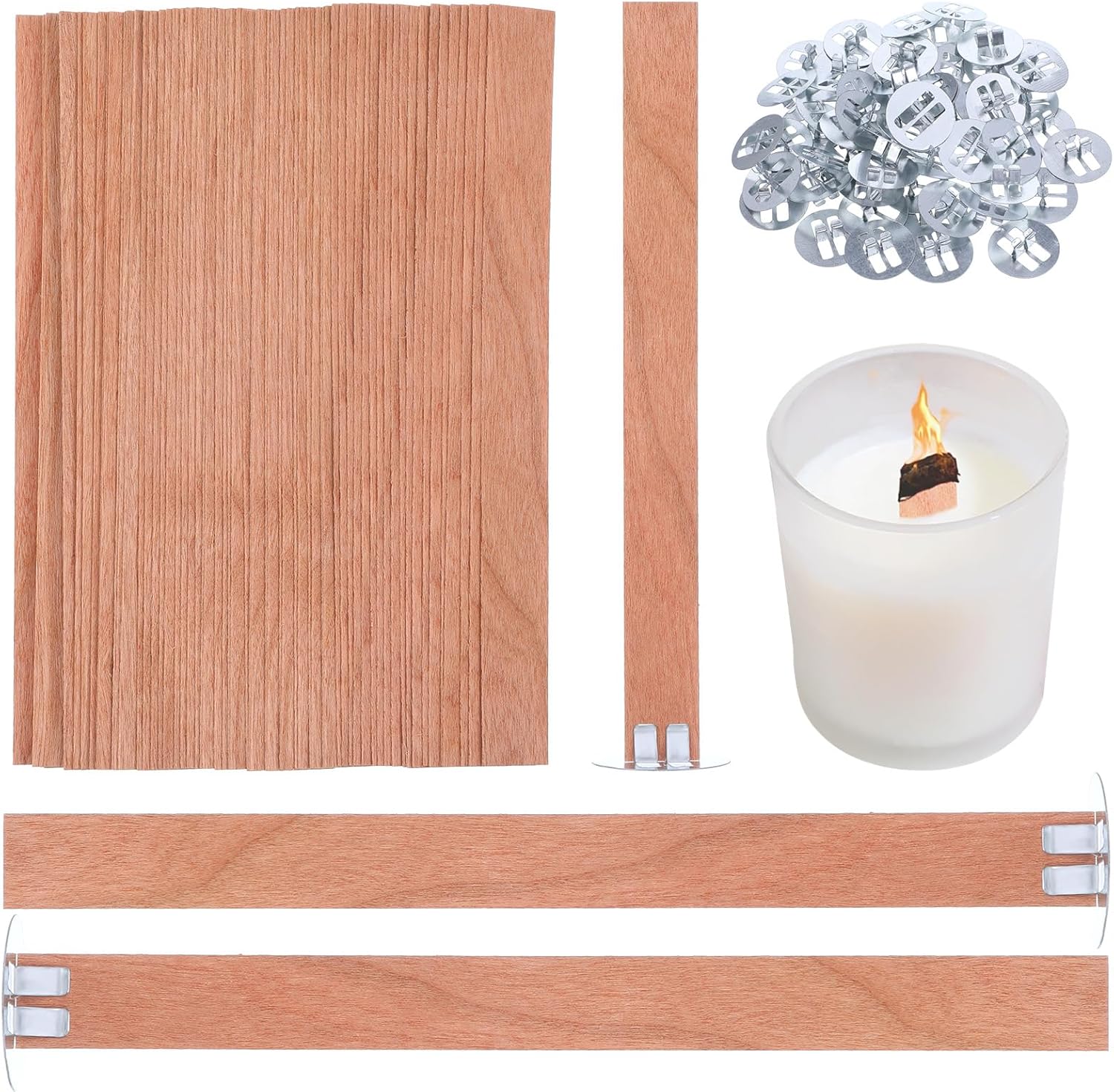 60Pcs Wood Wicks for Candles M - огляд і ціна Wooden Wick Candle