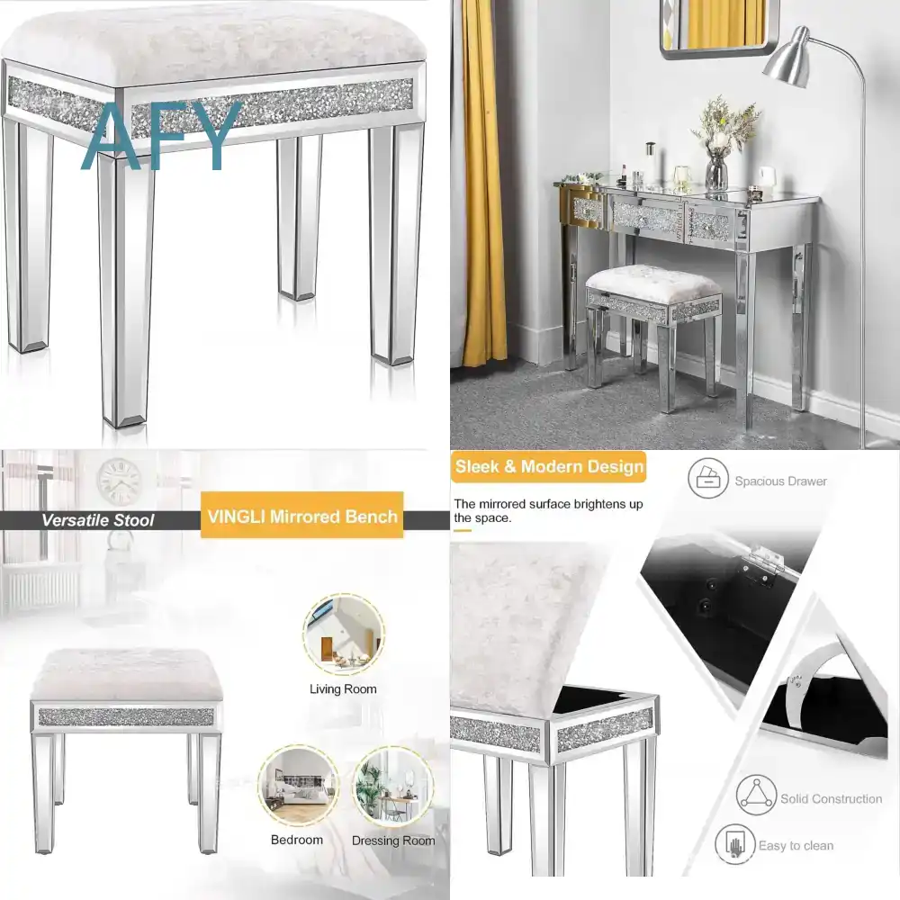 Upholstered Velvet Mirror Dres - огляд і ціна Muji Home Storage